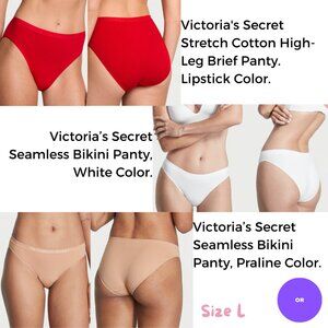 Lot of 3 Victoria's Secret Panties, Size L, NEW WITH TAGS